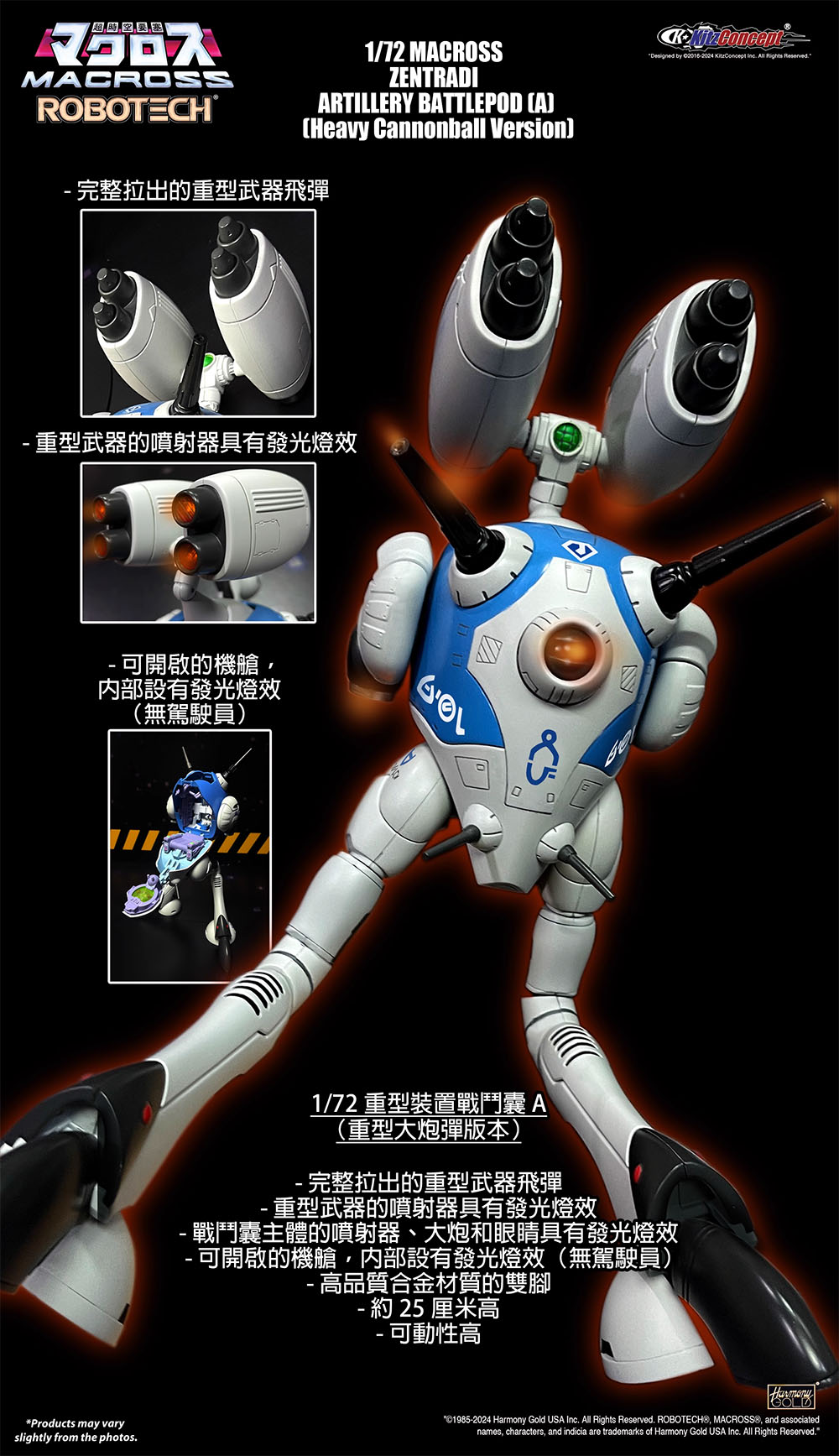 KitzConcept Zentradi 1/72 Macross ROBOTECH Artillery Battlepod A